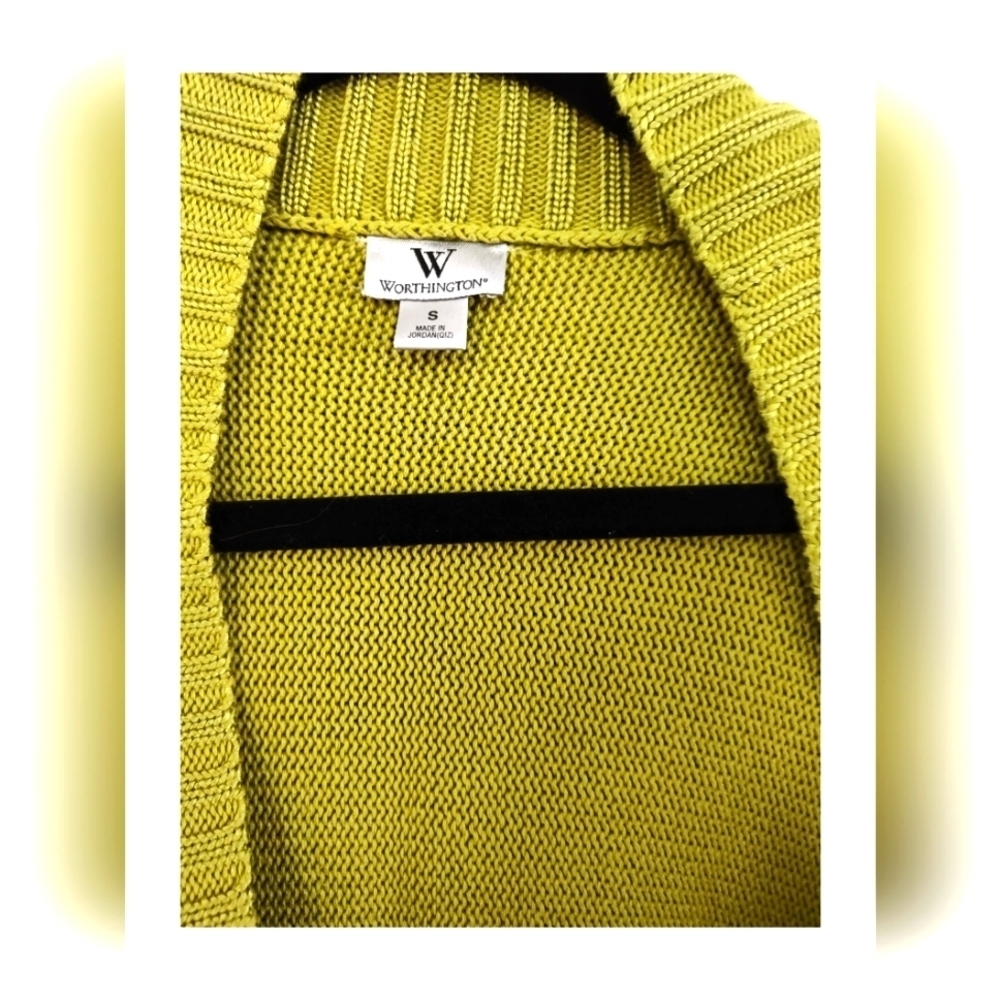 Worthington S SS Lime Cardigan - Picture 3 of 4